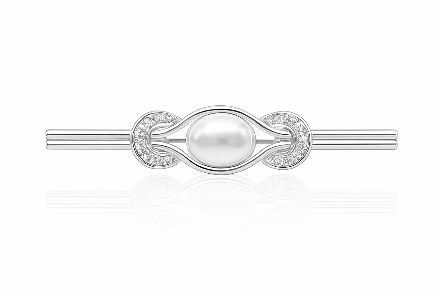 Stock Pin - Pearl & Horseshoes Stock Pin