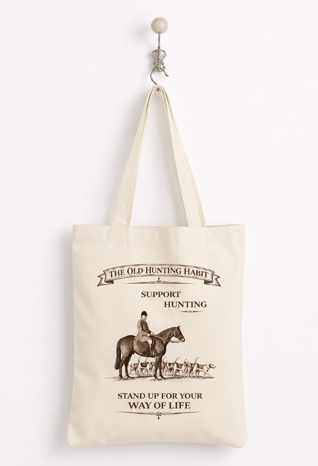 Support Hunting Tote Bag - Horse & Hounds