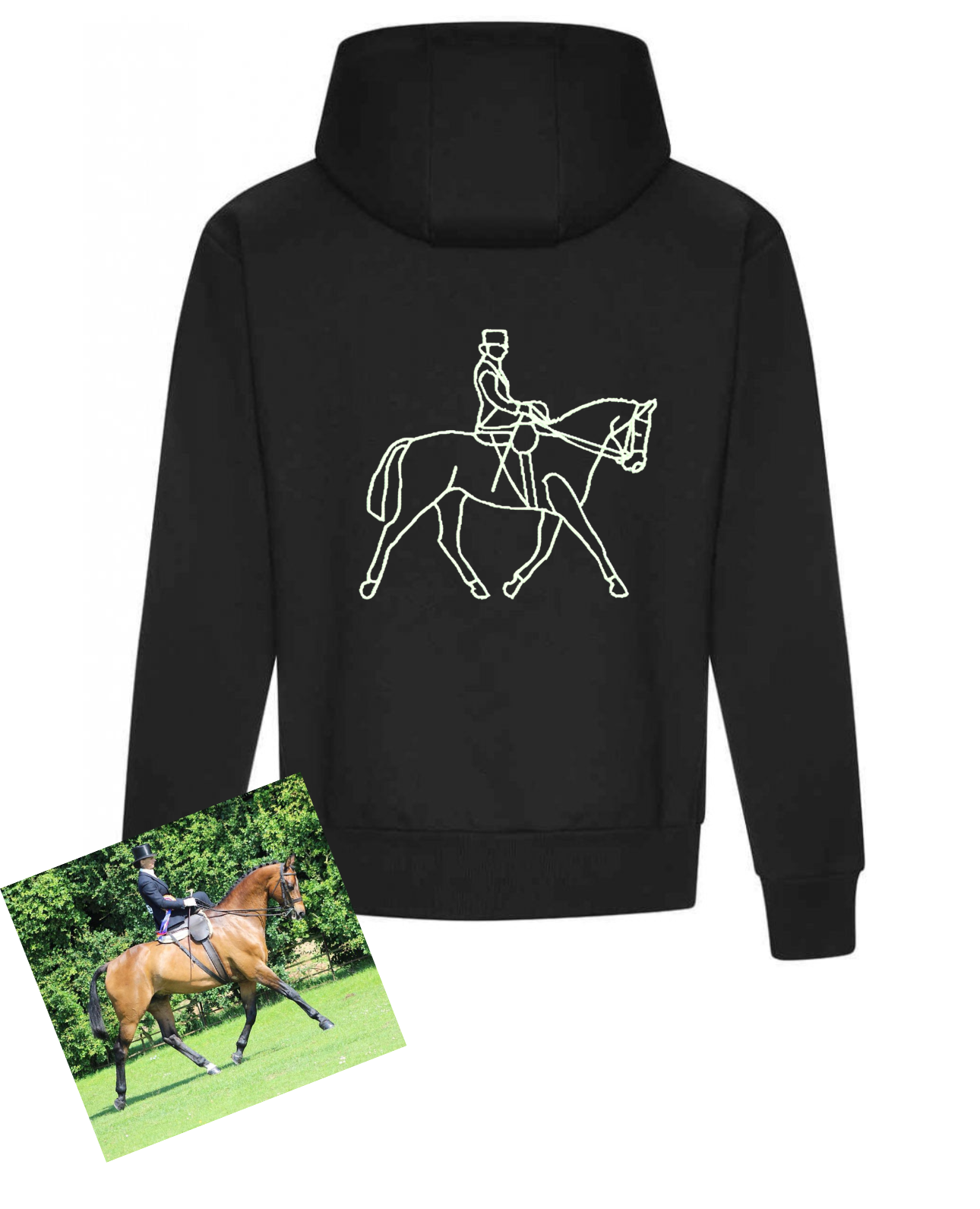 Pet Photo Outline Hoodie - Adults
