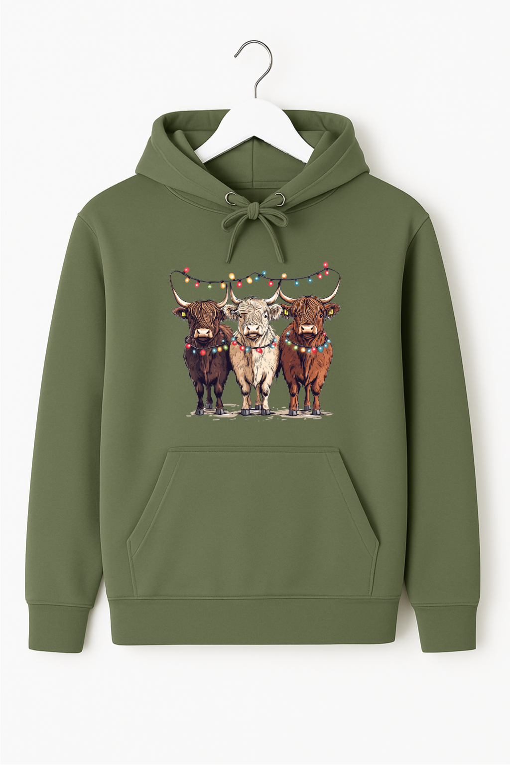 Limited Edition Festive Highland Cow's Hoodie