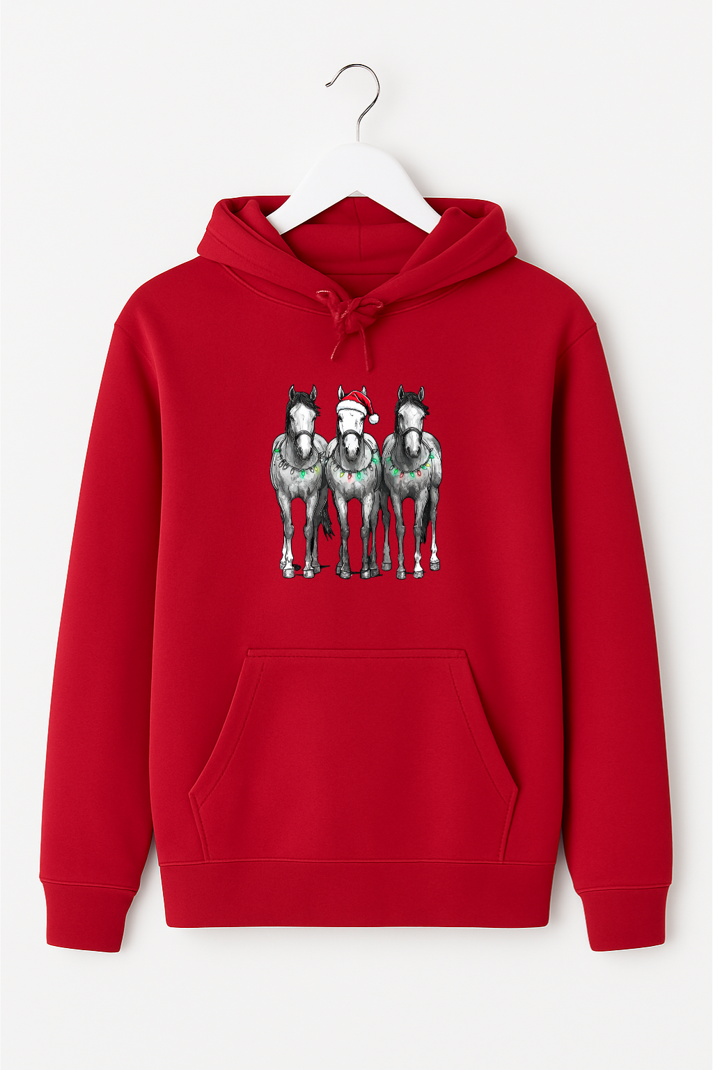 Limited Edition Festive Grey Horse's Hoodie