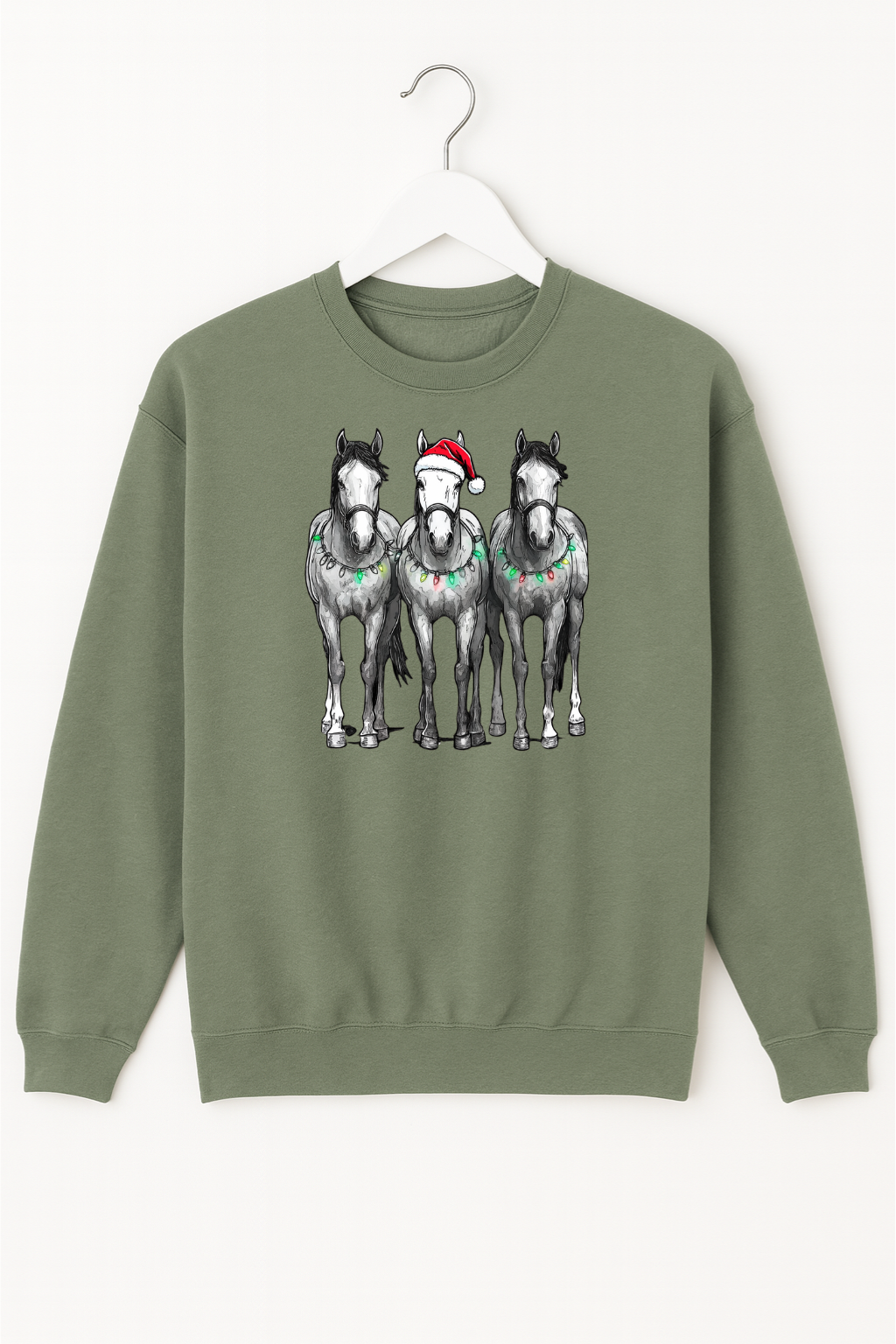 Limited Edition Festive Grey Horse's Sweatshirt