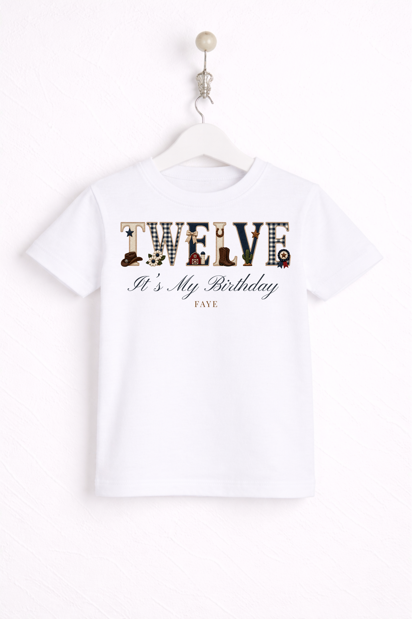 Equestrian Birthday Theme T Shirt, Wording Number