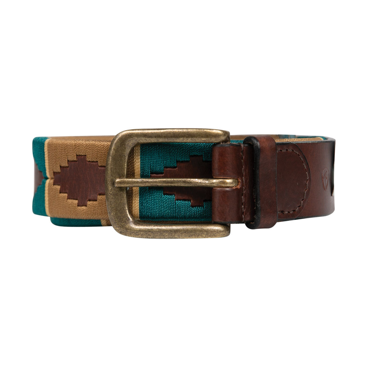 Polo Belt Teal/Mocha/Beige
