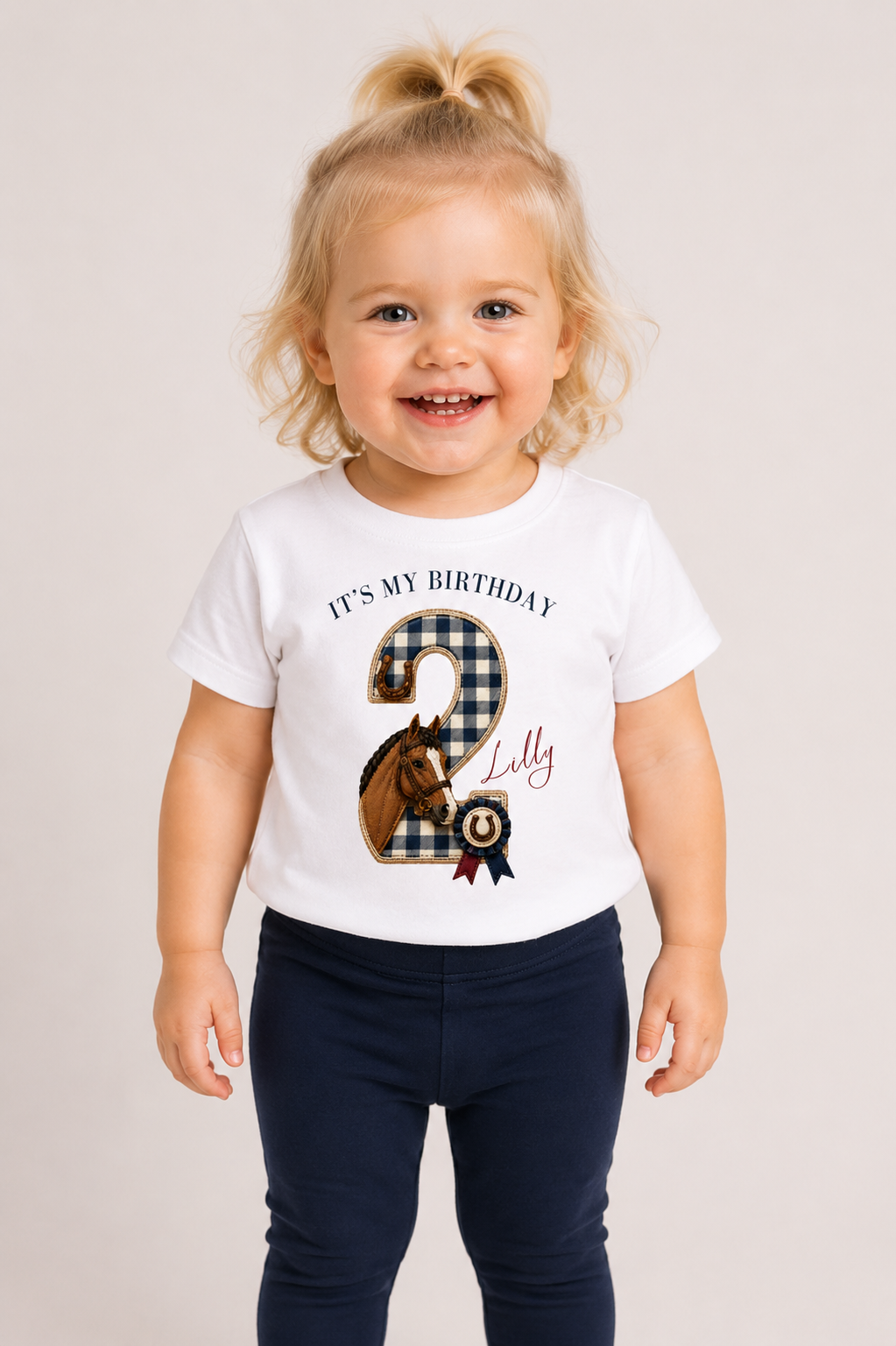 Equestrian Birthday Theme T Shirt, Single Number