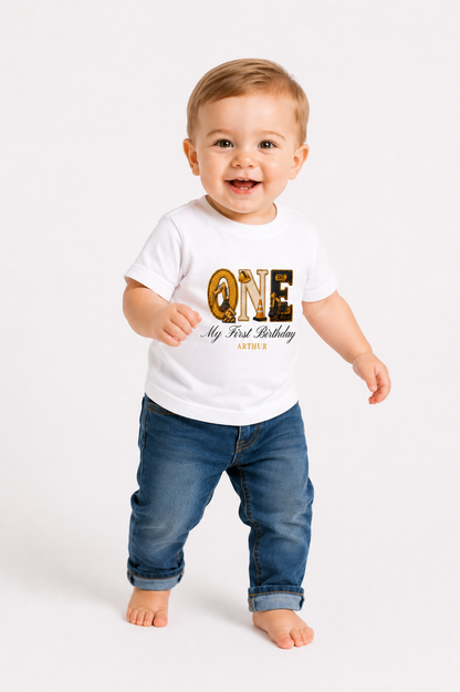 Digger Birthday Theme T shirt, My First Birthday