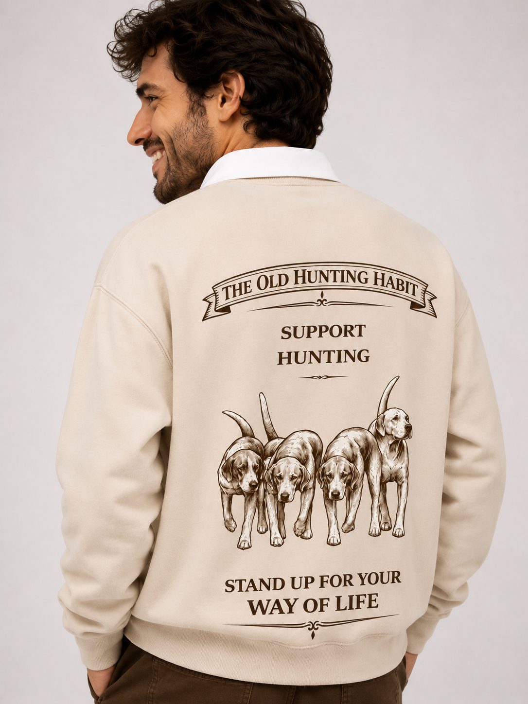 Support Hunting Rugby Top -Hounds