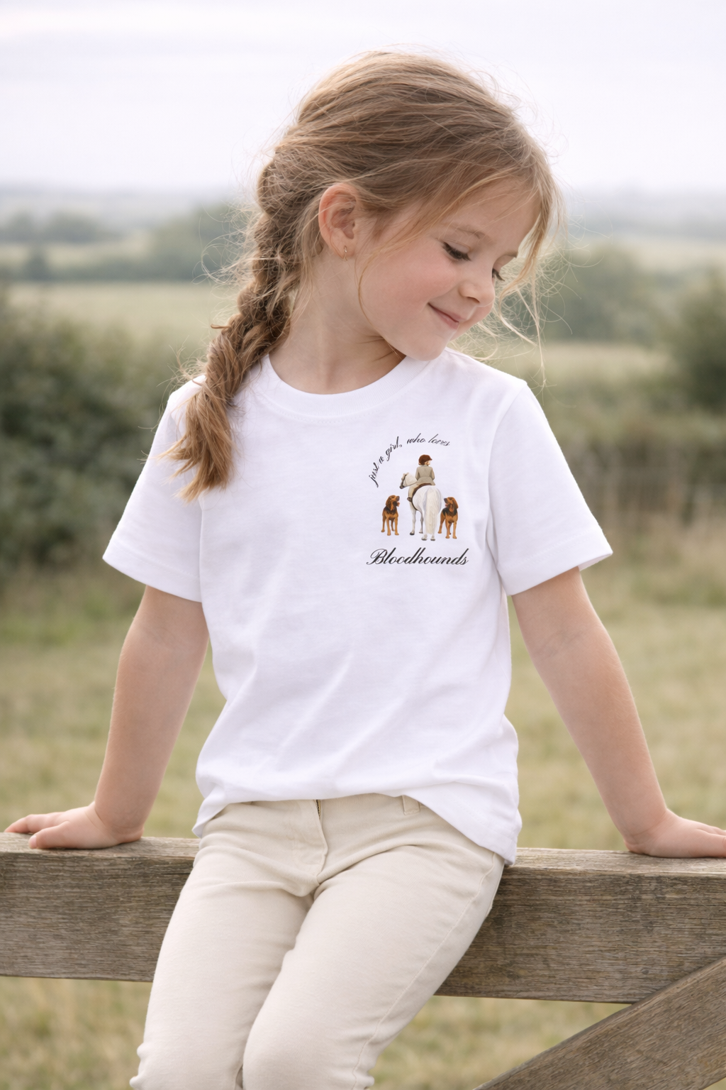 Just a little girl or boy, who loves Bloodhounds T Shirt