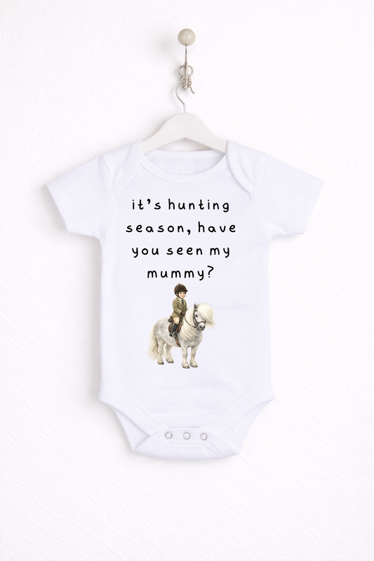 "Its hunting season have you seen my Mummy" Baby Bodysuit