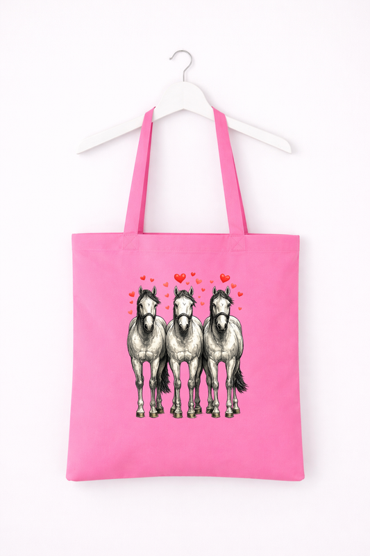 Limited Edition Valentine's Horses Tote Bag