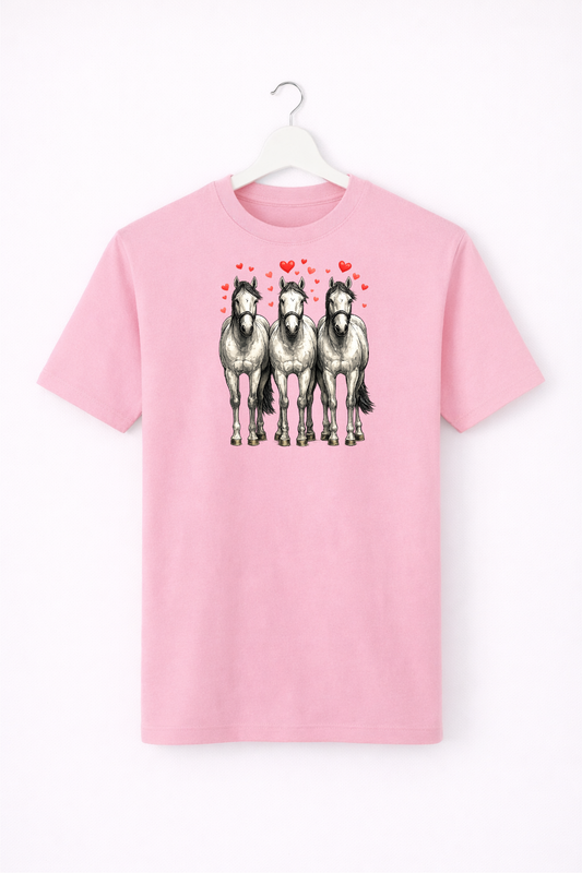 Limited Edition Valentine's Horses T Shirt