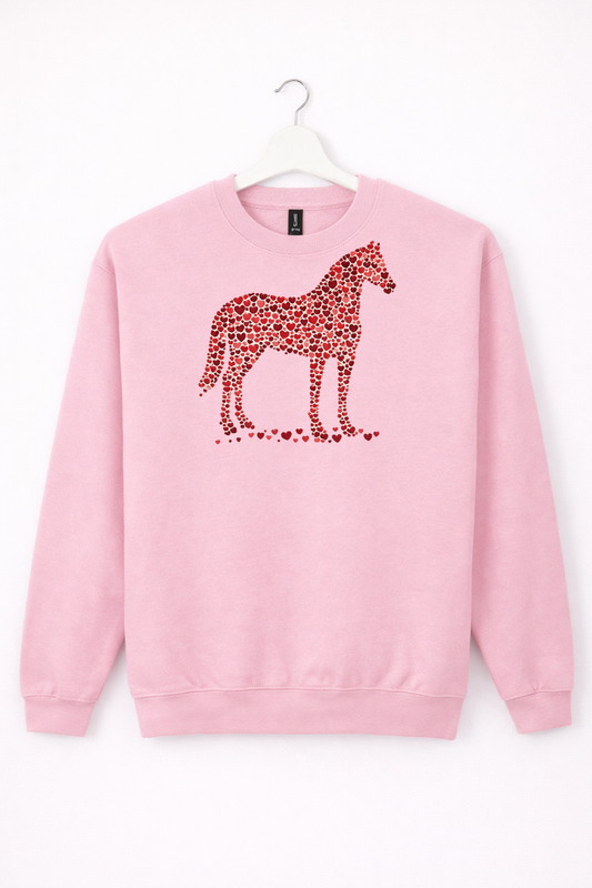 Limited Edition Valentine's Heart Horse Sweatshirt