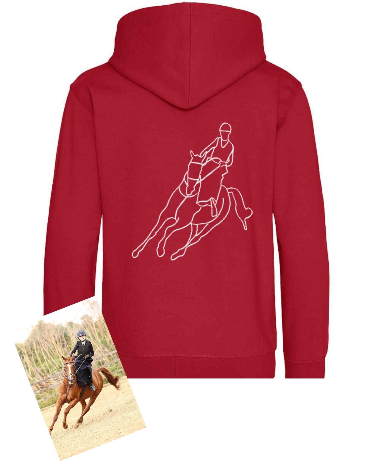 Pet Photo Outline Hoodie - Childs