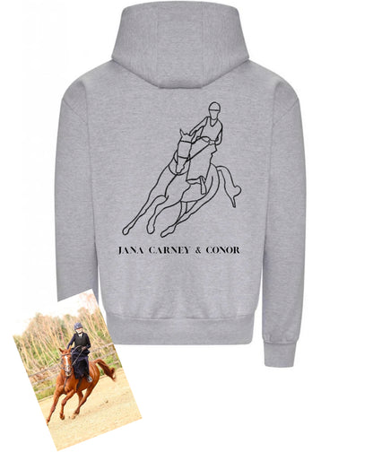 Pet Photo Outline Hoodie - Childs + Name