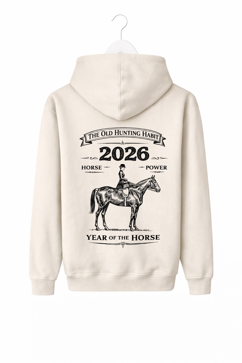 Side Saddle Lady.... Year of the Horse Hoody