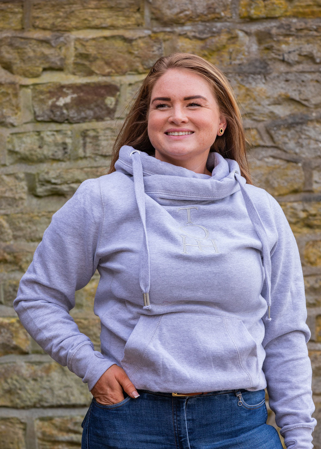 TOHH Initial Cross Neck Hoodie