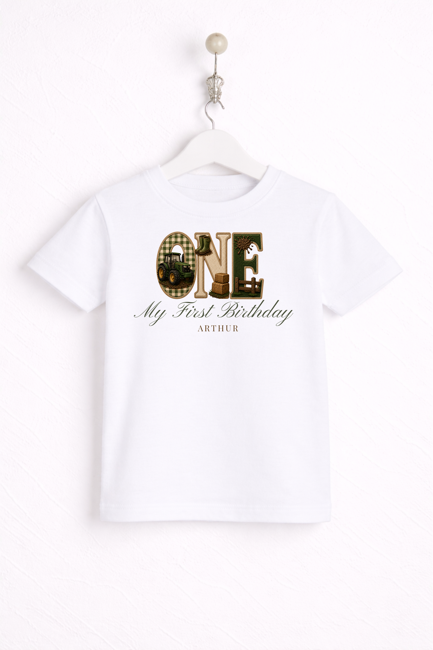 Tractor Birthday Theme T shirt, My First Birthday