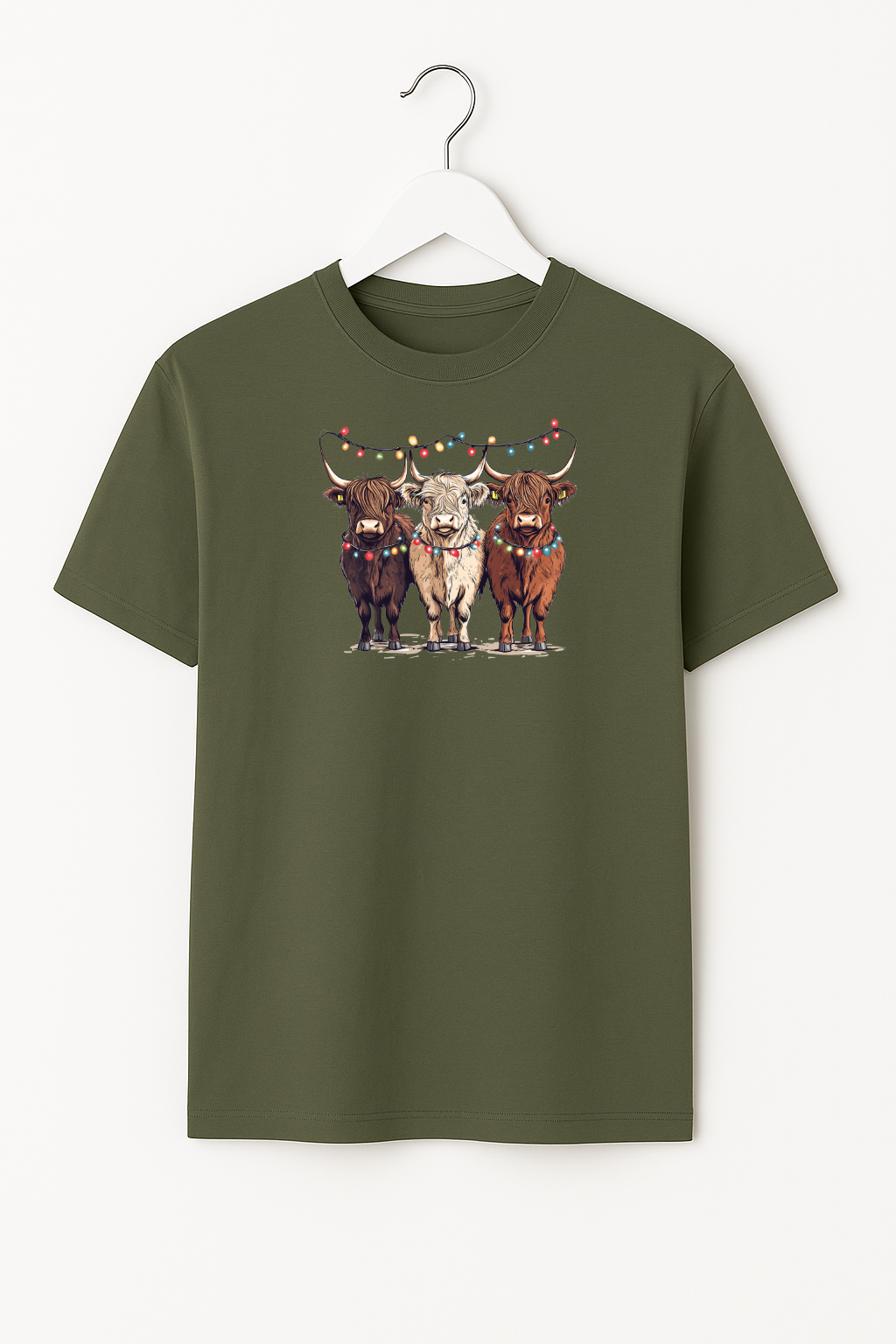 Limited Edition Festive Highland Cow's T Shirt