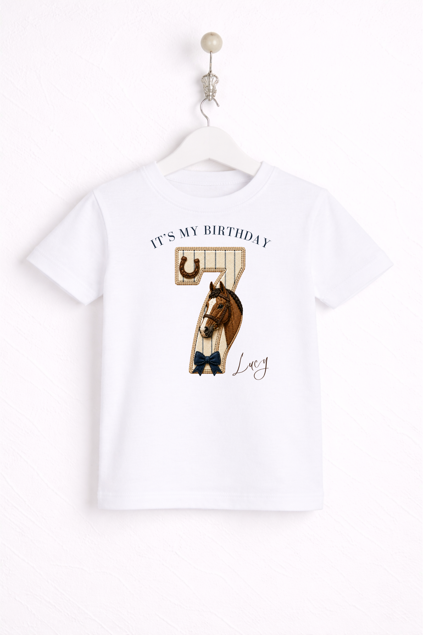 Equestrian Birthday Theme T Shirt, Single Number