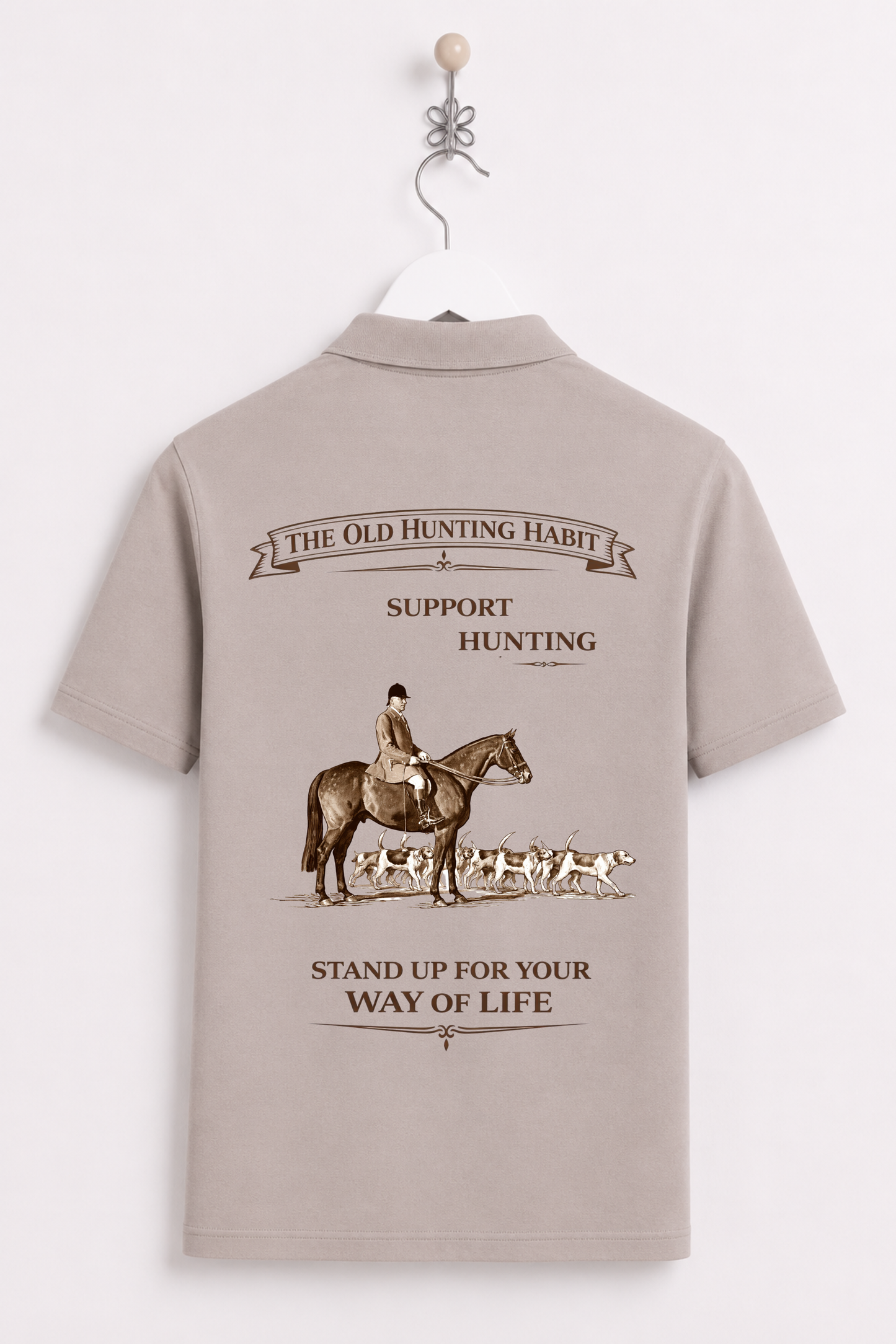 Support Hunting Polo Shirt -Horse & Hounds