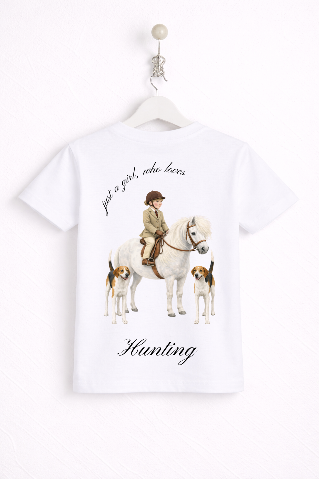 Just a little girl or boy, who loves Hunting T Shirt