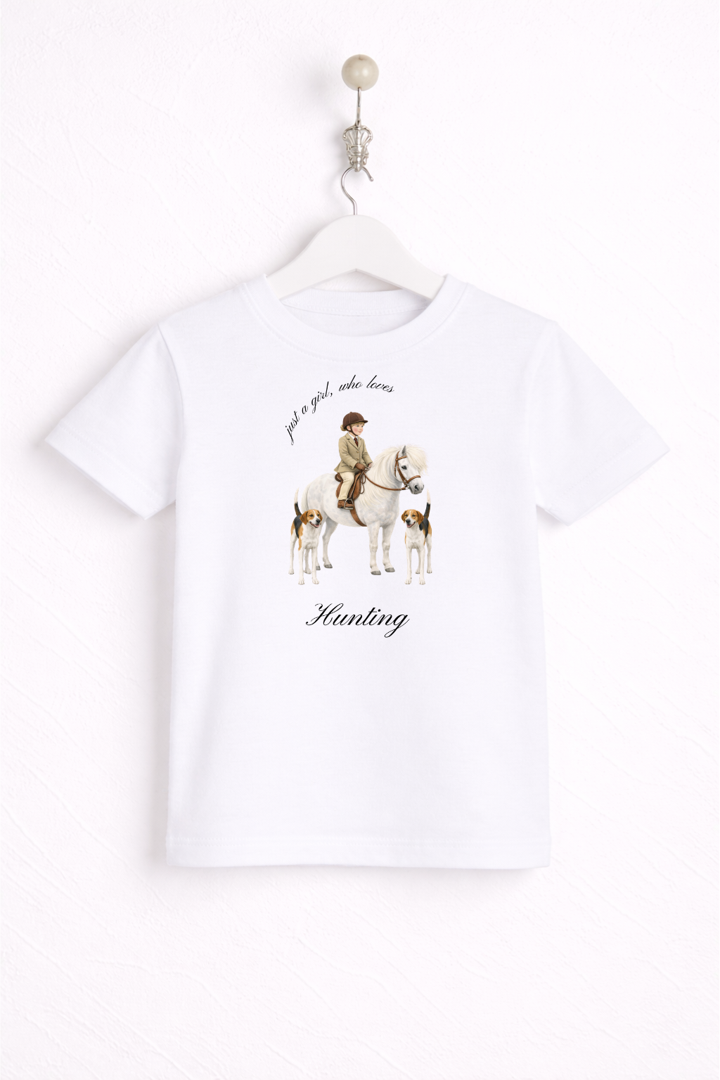 Just a little girl or boy, who loves Hunting T Shirt