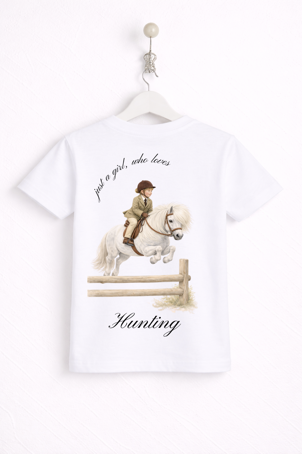 Just a little girl or boy, who loves Hunting T Shirt