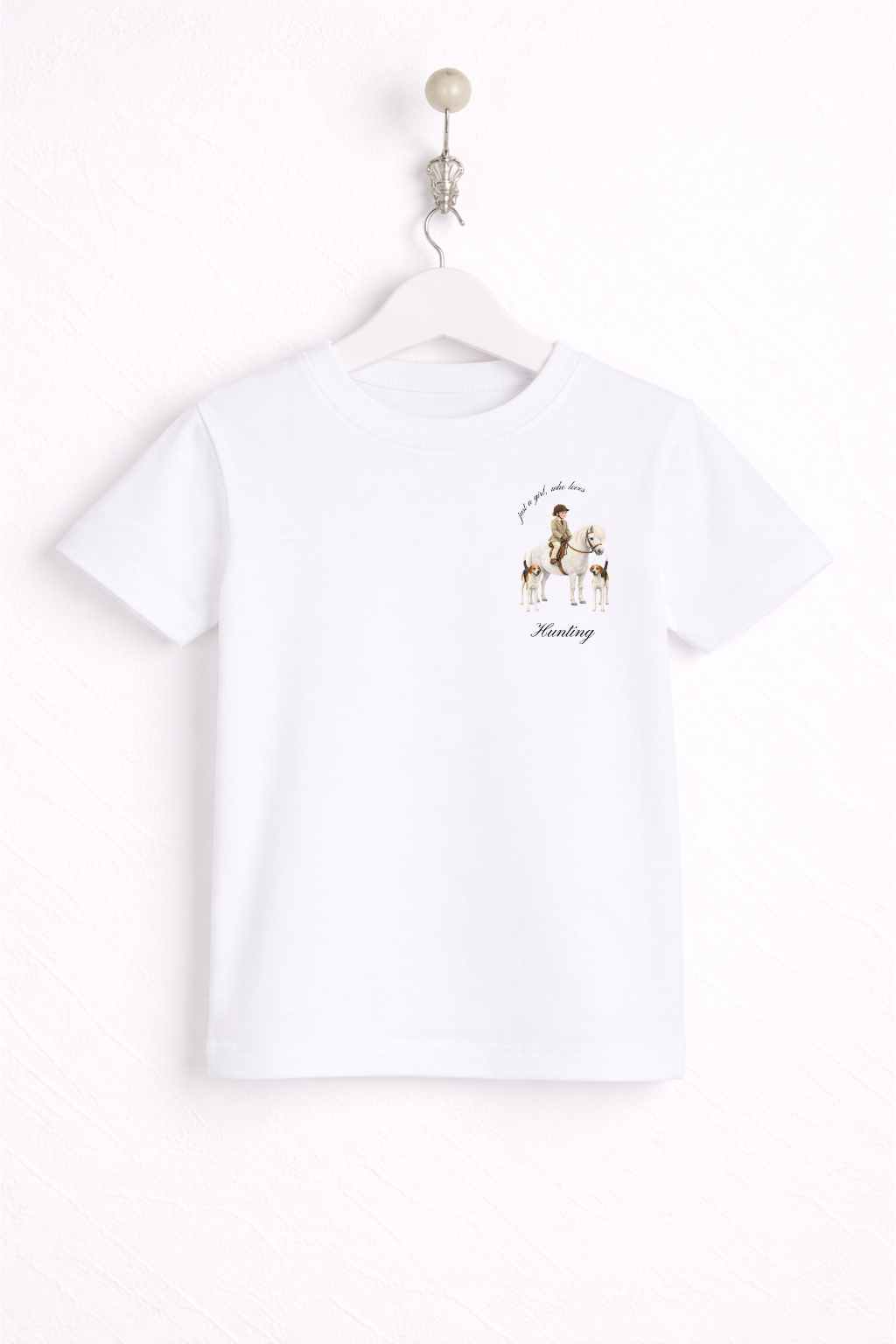 Just a little girl or boy, who loves Hunting T Shirt