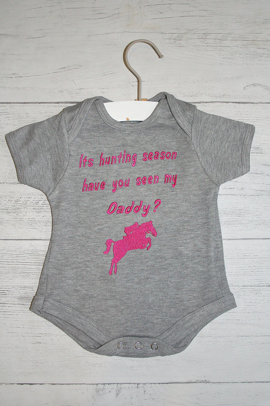 "Its hunting season have you seen my Daddy" Baby Bodysuit
