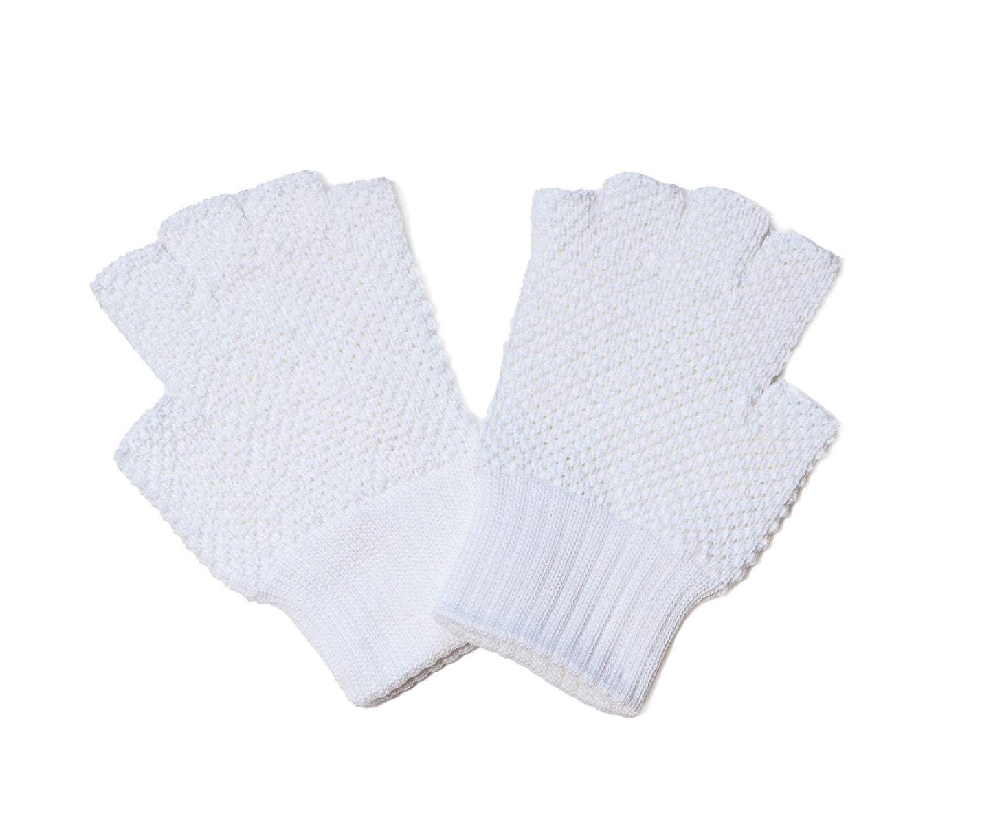 String 1/2 Finger Hunting Gloves- White