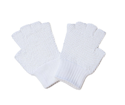 String 1/2 Finger Hunting Gloves- White