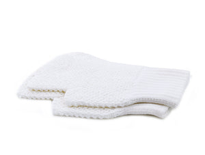 String 1/2 Finger Hunting Gloves- White