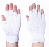 String 1/2 Finger Hunting Gloves- White