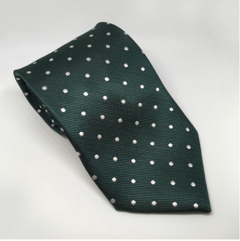 Polka Dot Show Tie - Green/White