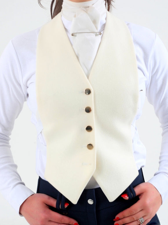 Wool False front Waistcoat - Cream