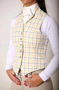 Wool Vintage Style Waistcoat - Check