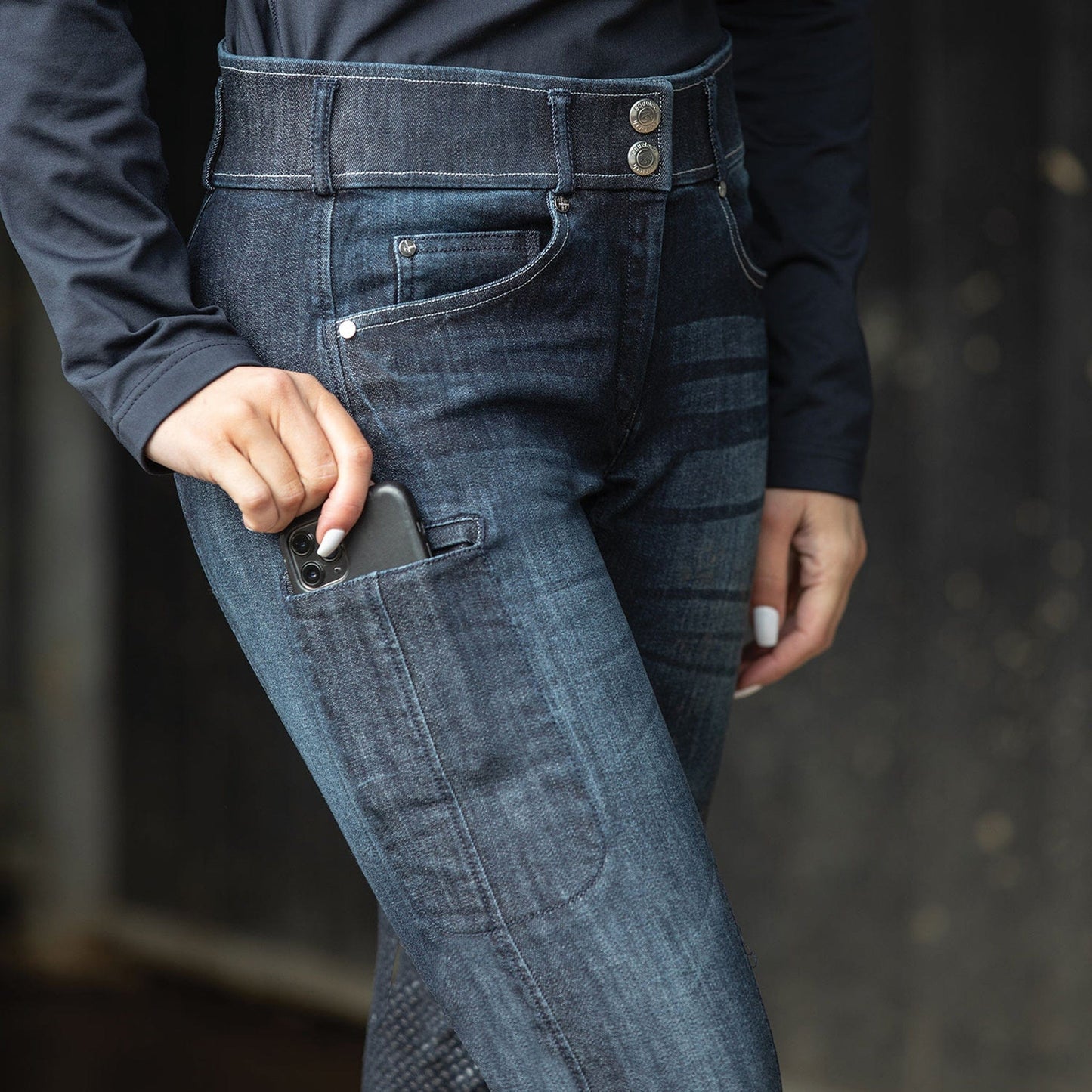 Denim Grip Breeches